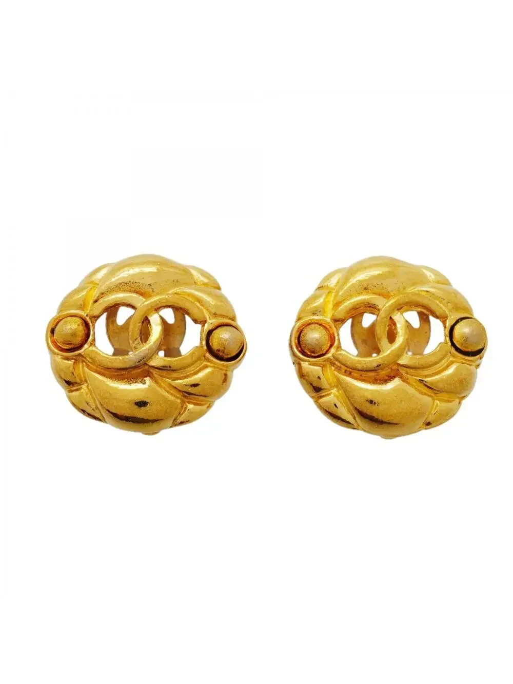 Chanel Cc Logo Circle Clip-On Earrings #299402C71B